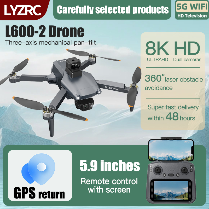 LYZRC L600-2 MAX GPS Drone 3-A - Drone Surveying ulasan dan harga